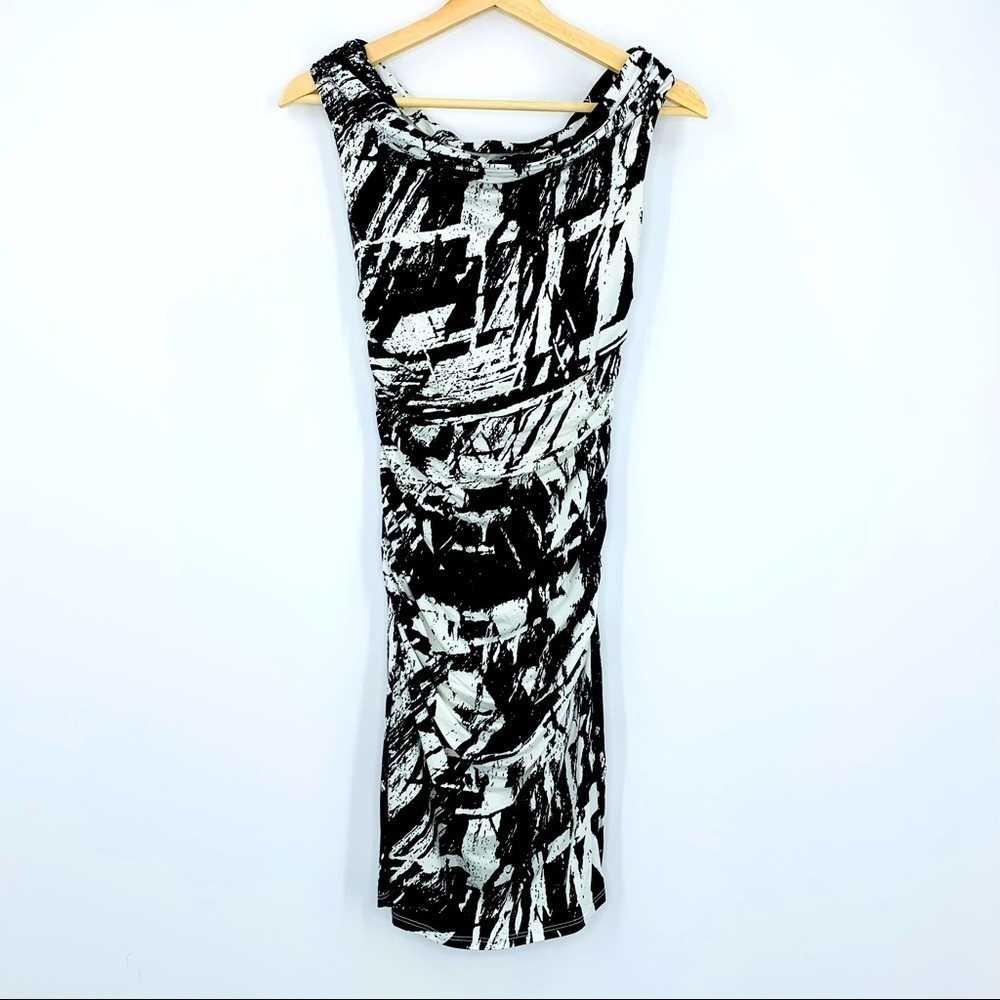 Helmut Lang Cupro Cut Out Ruched Midi Dress